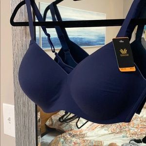 NWT Wacoal Wireless Bra, Navy Blue, 36DD